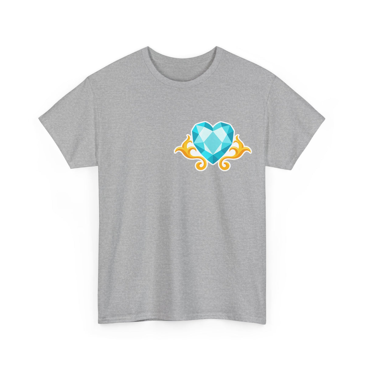 Heart Gem T-Shirt — Blue Jewel - 100% cotton