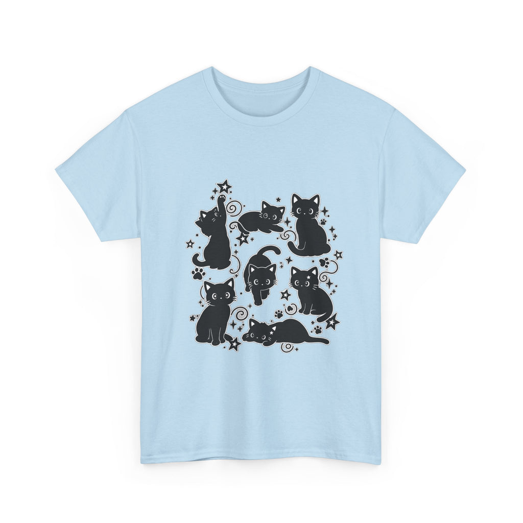 Black Cats Circle Graphic Tee - 100% cotton