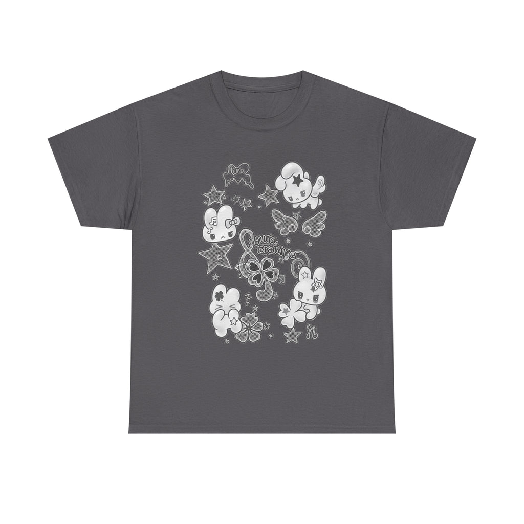 Cute Kawaii Characters Graphic Tee - 100% cotton