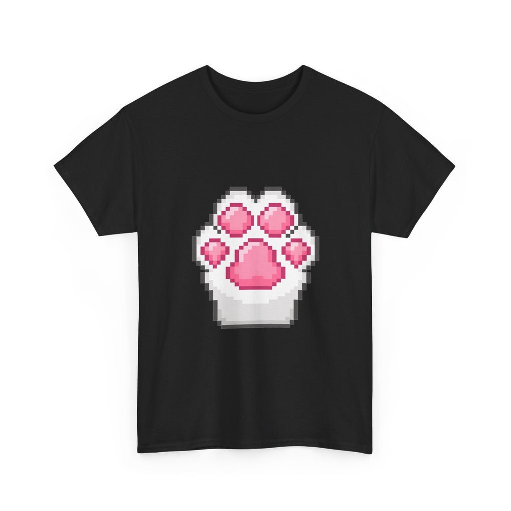 Pixel Cat Paw Tee - 100% cotton