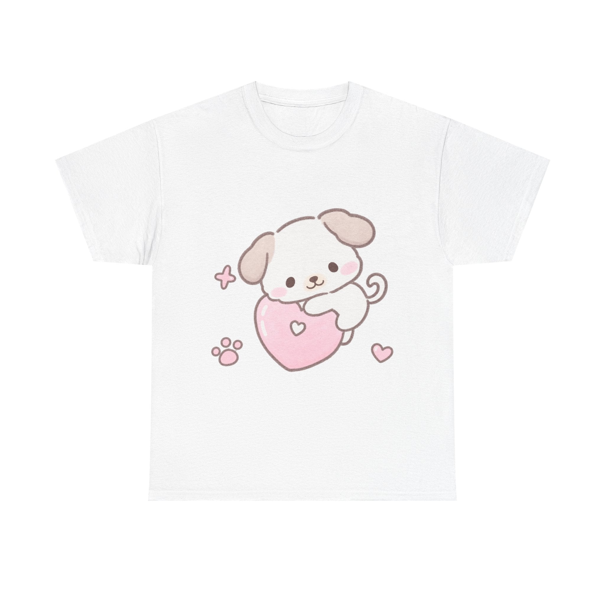 Cute Puppy Heart Tee - 100% COTTON
