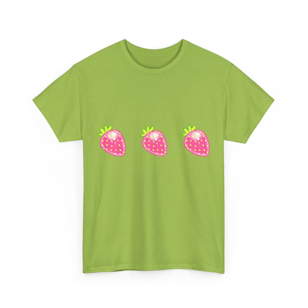 Strawberry pixel tee - 100% cotton :D