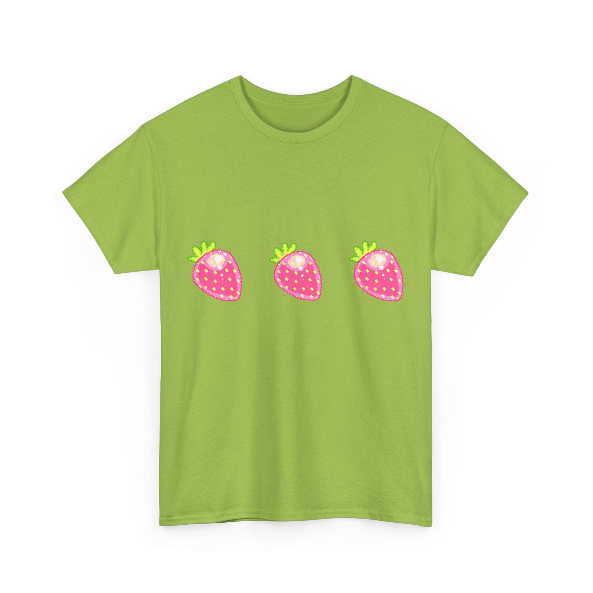 Strawberry pixel tee - 100% cotton :D