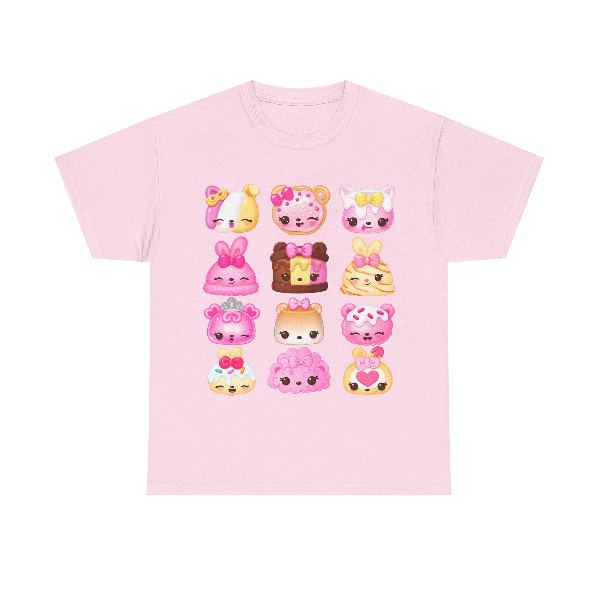 Kawaii Sweet Treats Tee - cute characters - 100% cotton