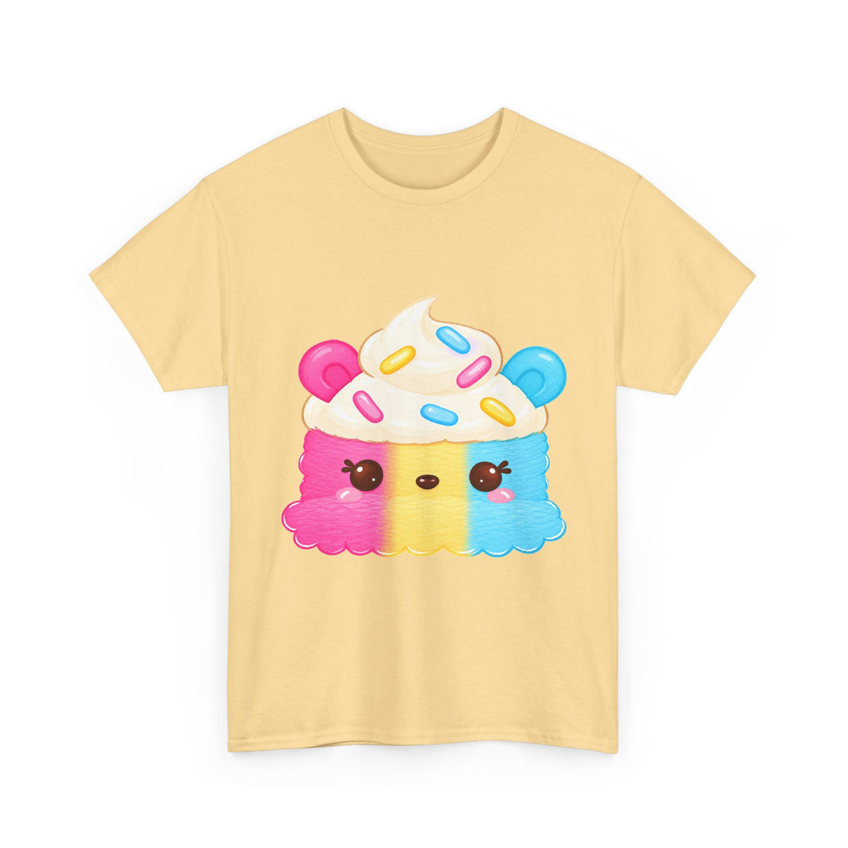 rainbow cotton candy dessert tee - 100% cotton