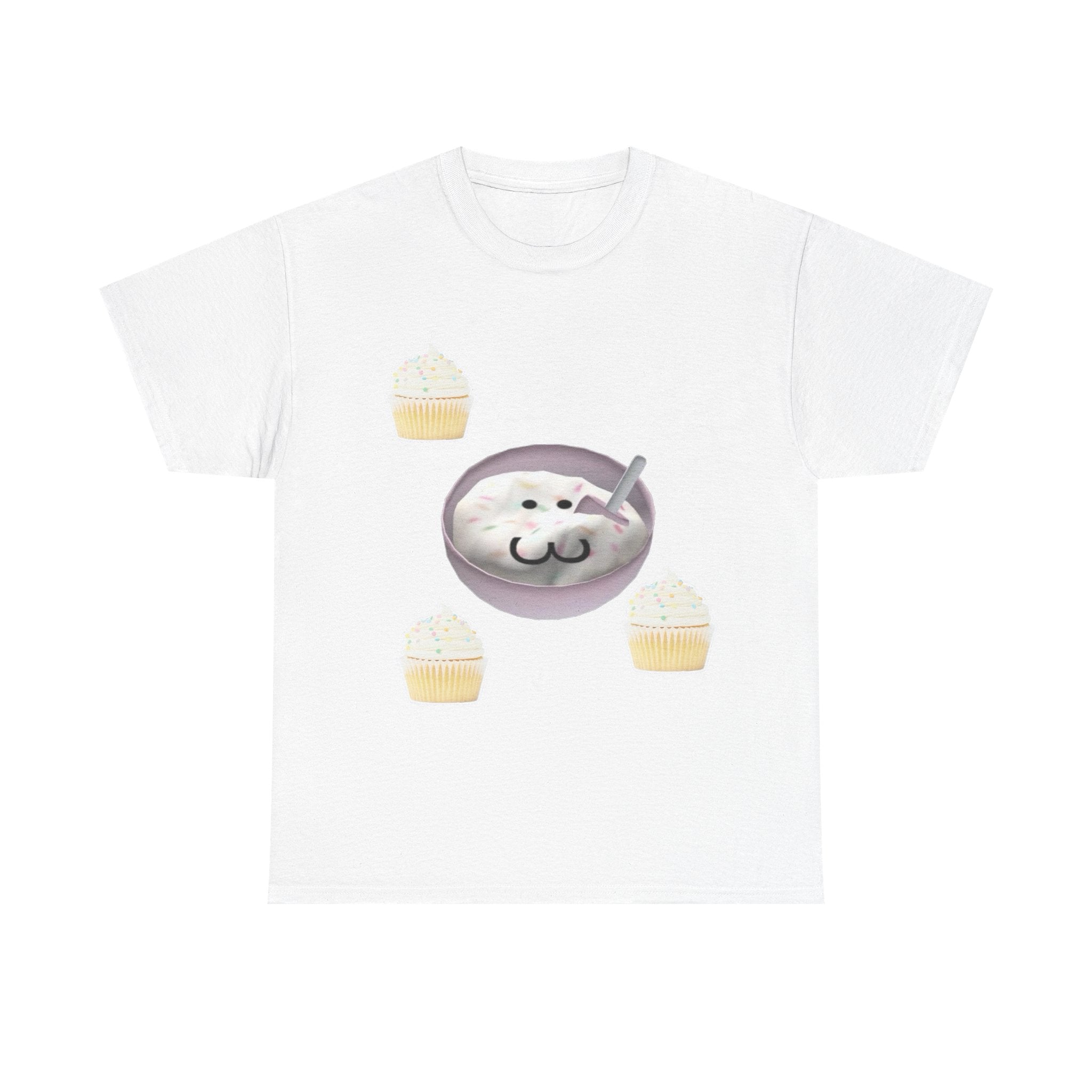 Cute Cat Latte T-Shirt — Kawaii Cat Coffee & Cupcake Tee