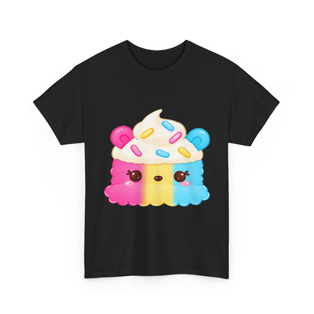 rainbow cotton candy dessert tee - 100% cotton