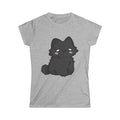 kitty black semi-fitted tee - 100% cotton