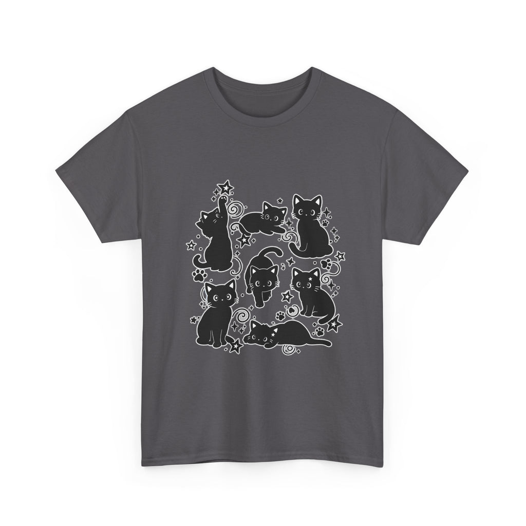Black Cats Circle Graphic Tee - 100% cotton