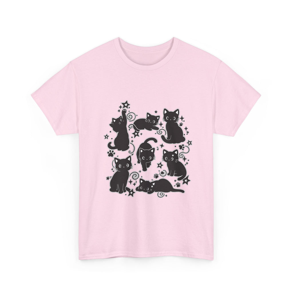 Black Cats Circle Graphic Tee - 100% cotton