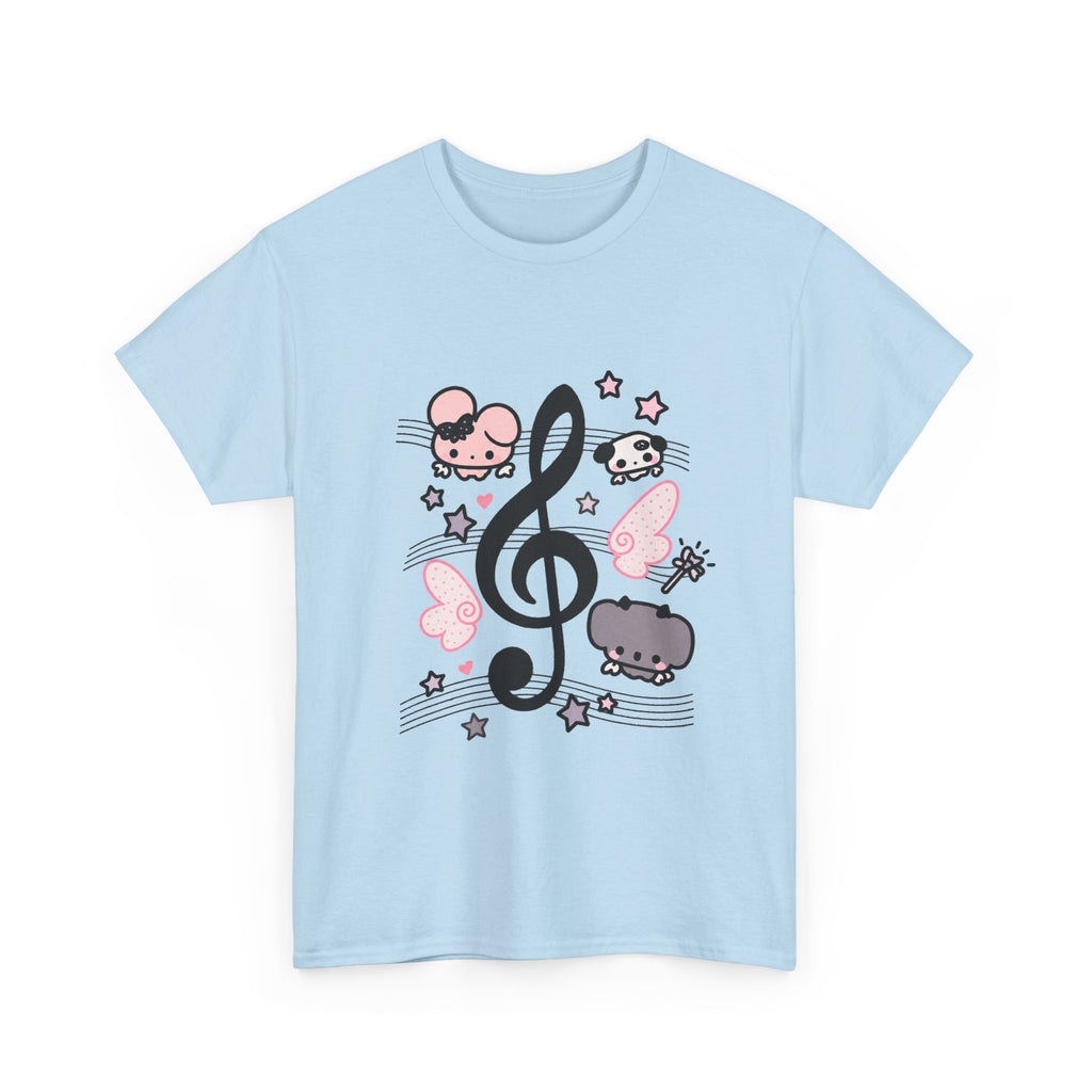 Cute Music Treble Clef Tee Kawaii Notes - 100% cotton