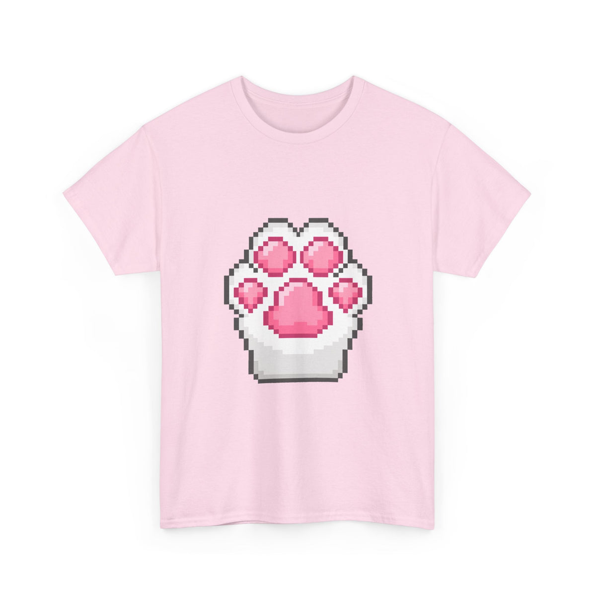Pixel Cat Paw Tee - 100% cotton