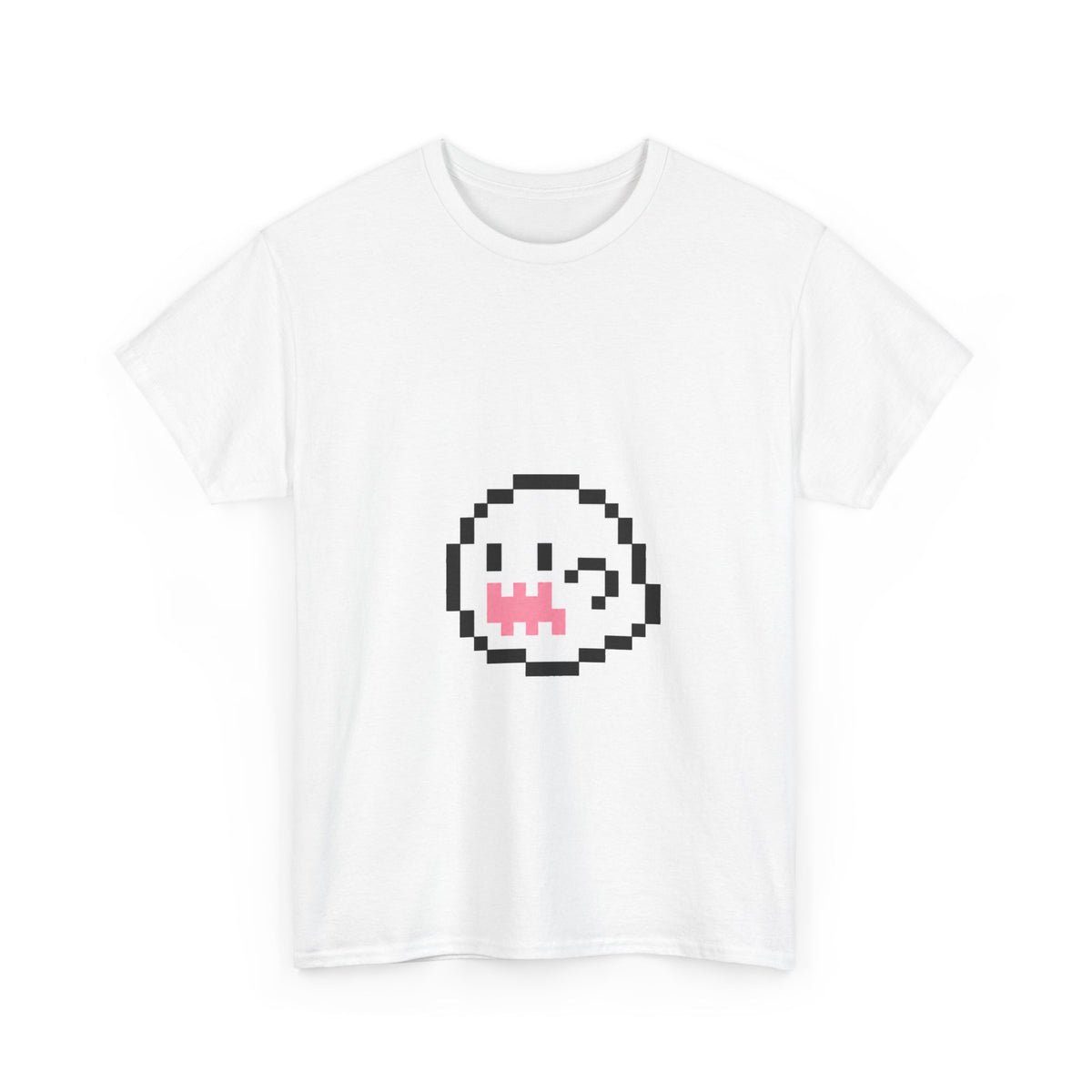 Pixel Kawaii Ghost Tee - 100% cotton