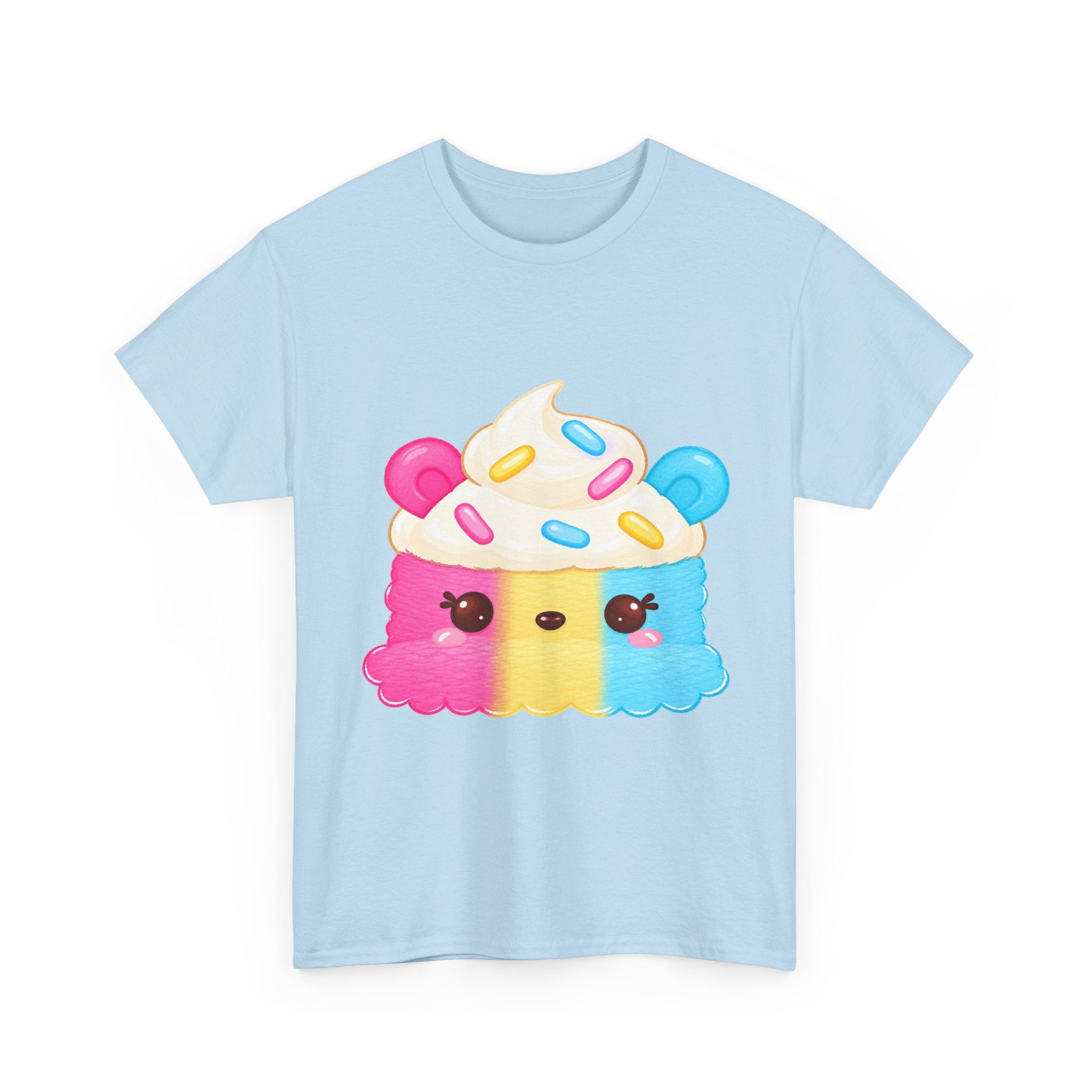 rainbow cotton candy dessert tee - 100% cotton