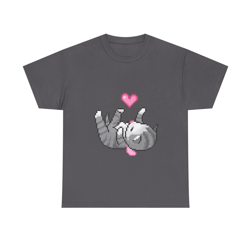 Pixel Cat Heart Tee - 100% cotton