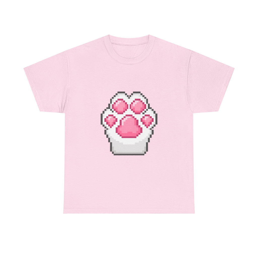 Pixel Cat Paw Tee - 100% cotton