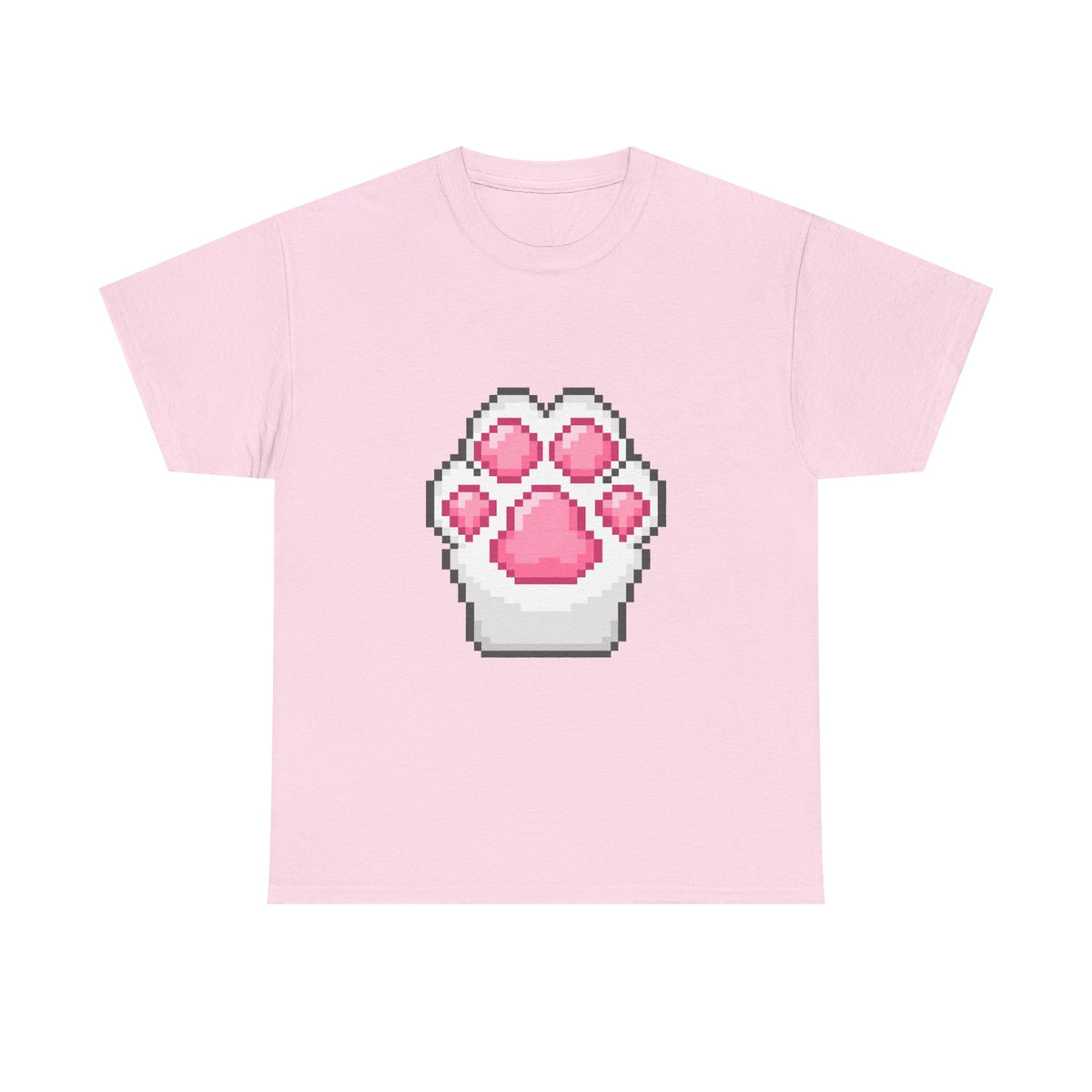 Pixel Cat Paw Tee - 100% cotton