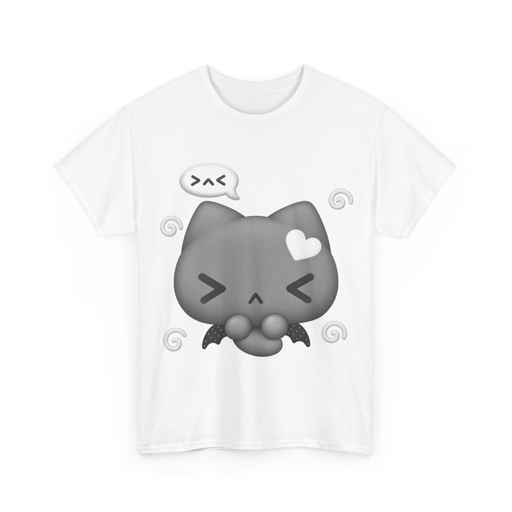 Kawaii Heart Bat Tee — 100% cotton perfect for halloween