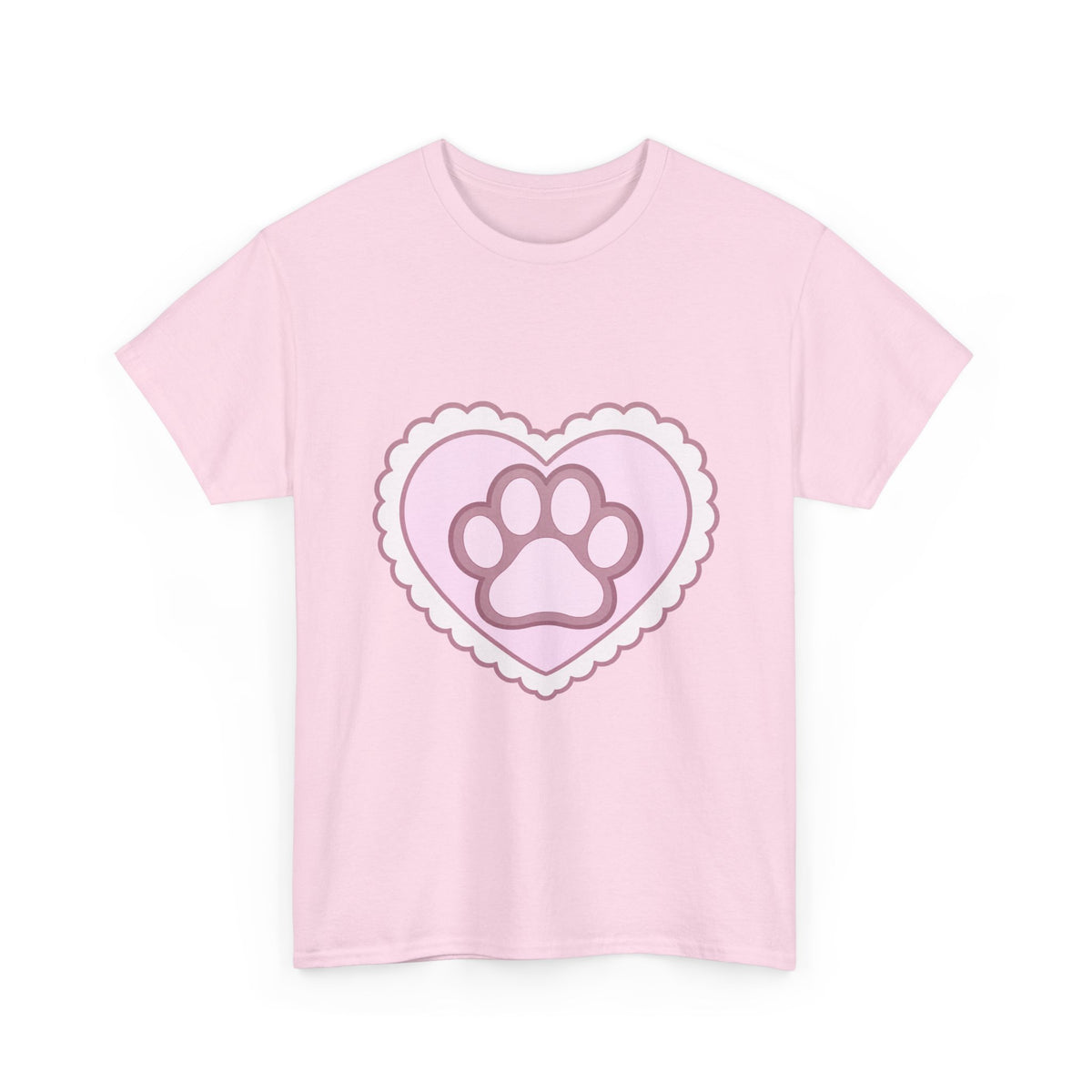 Pink Paw Heart Tee – 100% cotton -.-