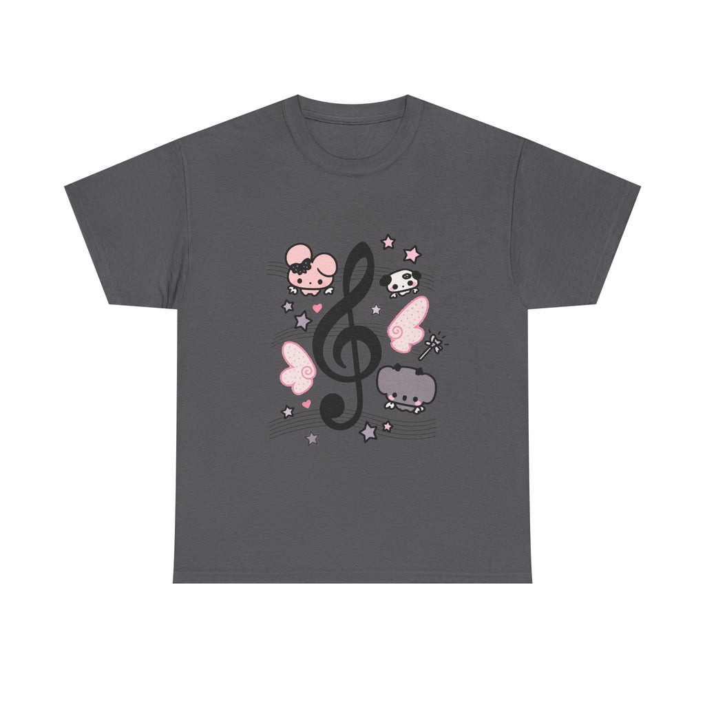 Cute Music Treble Clef Tee Kawaii Notes - 100% cotton