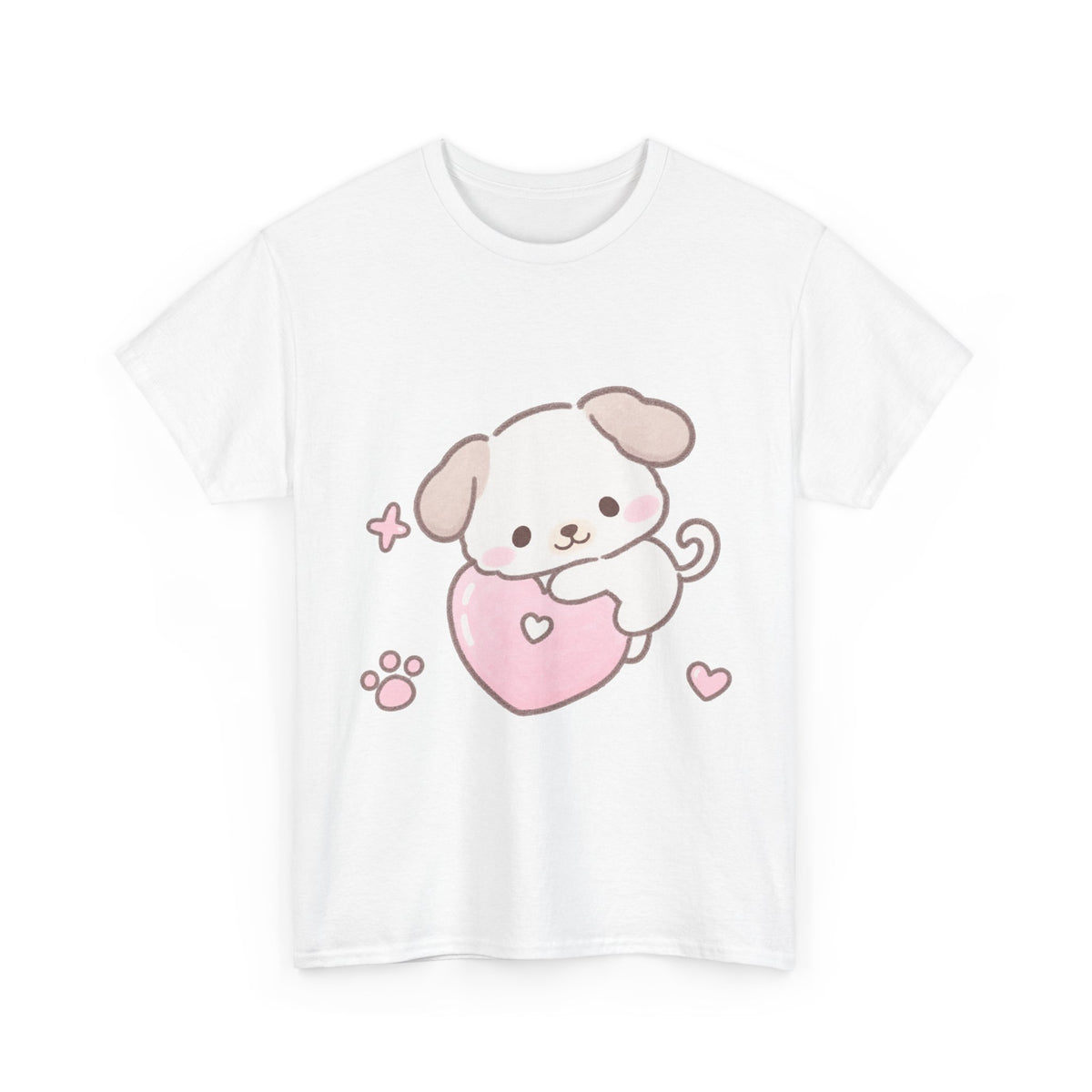 Cute Puppy Heart Tee - 100% COTTON
