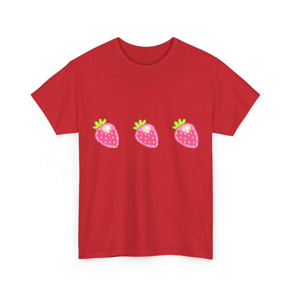 Strawberry pixel tee - 100% cotton :D