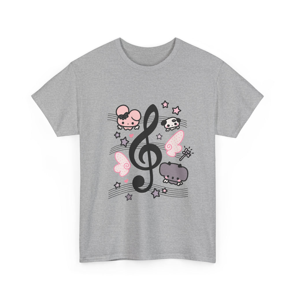 Cute Music Treble Clef Tee Kawaii Notes - 100% cotton