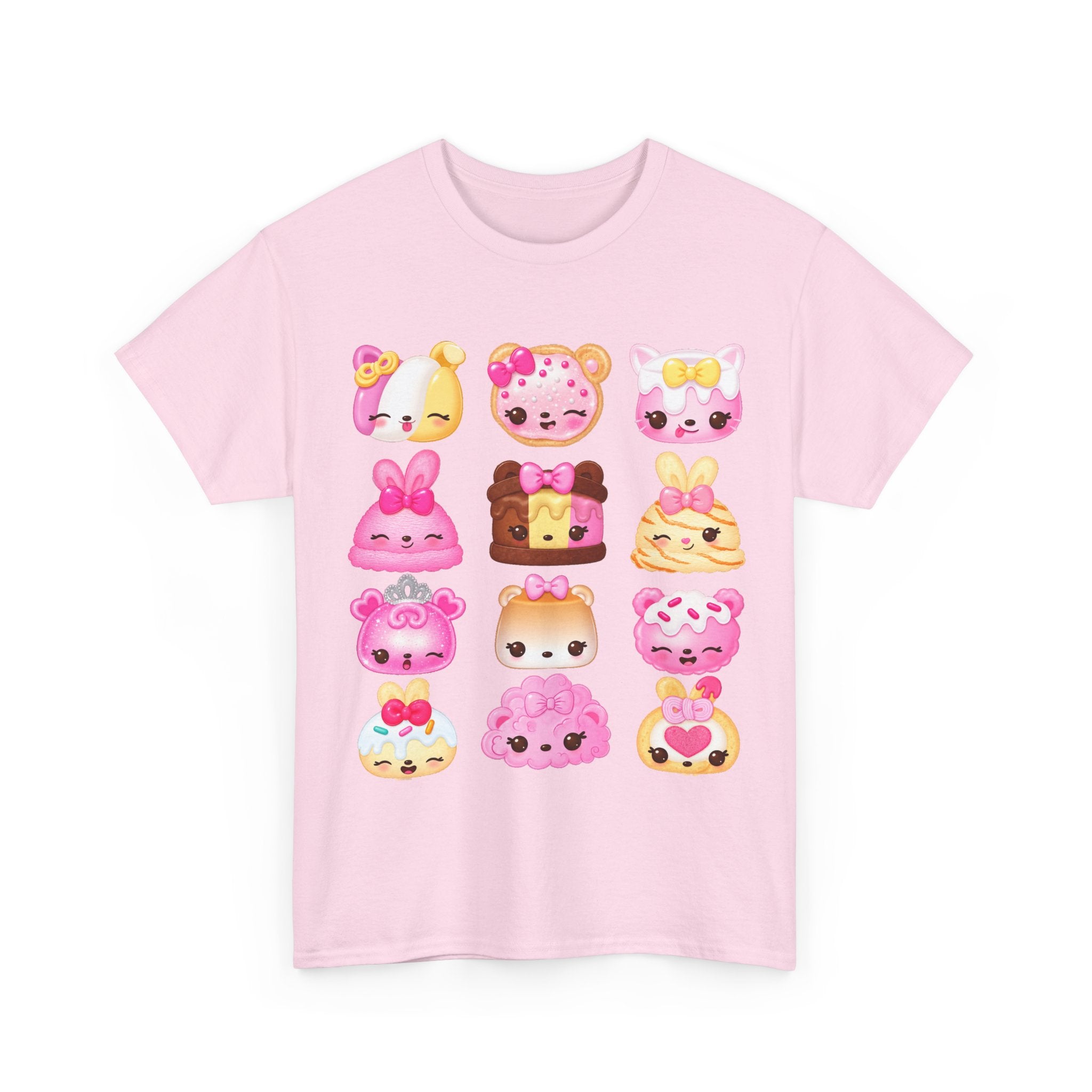 Kawaii Sweet Treats Tee - cute characters - 100% cotton