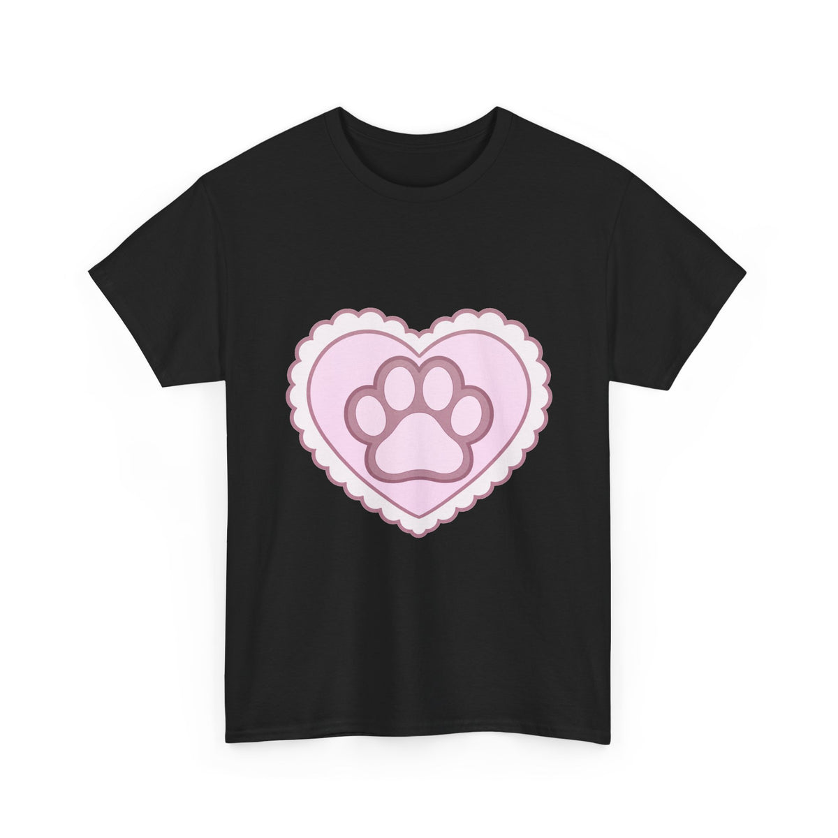 Pink Paw Heart Tee – 100% cotton -.-