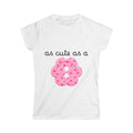 as cute as a button 100% cotton tee - semi-fitted
