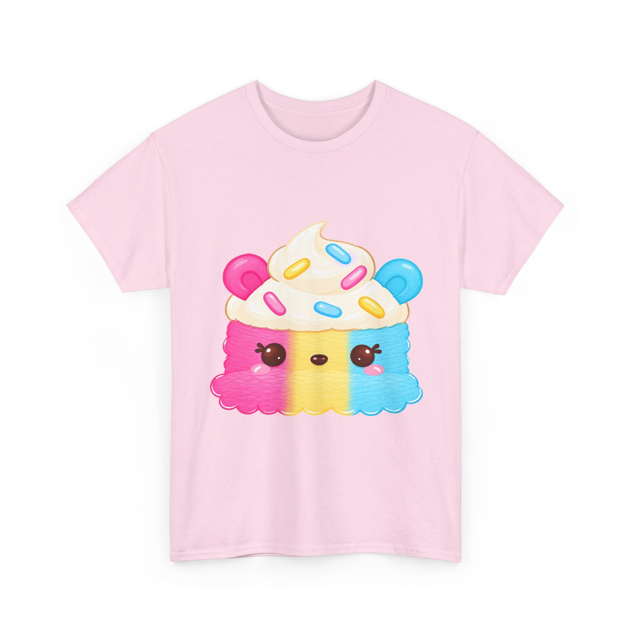 rainbow cotton candy dessert tee - 100% cotton