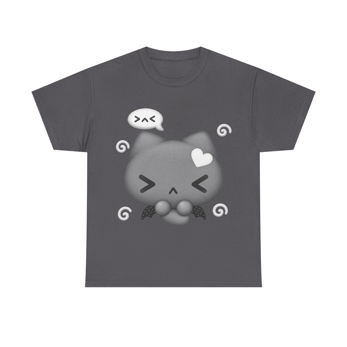 Kawaii Heart Bat Tee — 100% cotton perfect for halloween