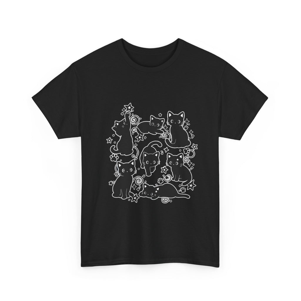 Black Cats Circle Graphic Tee - 100% cotton