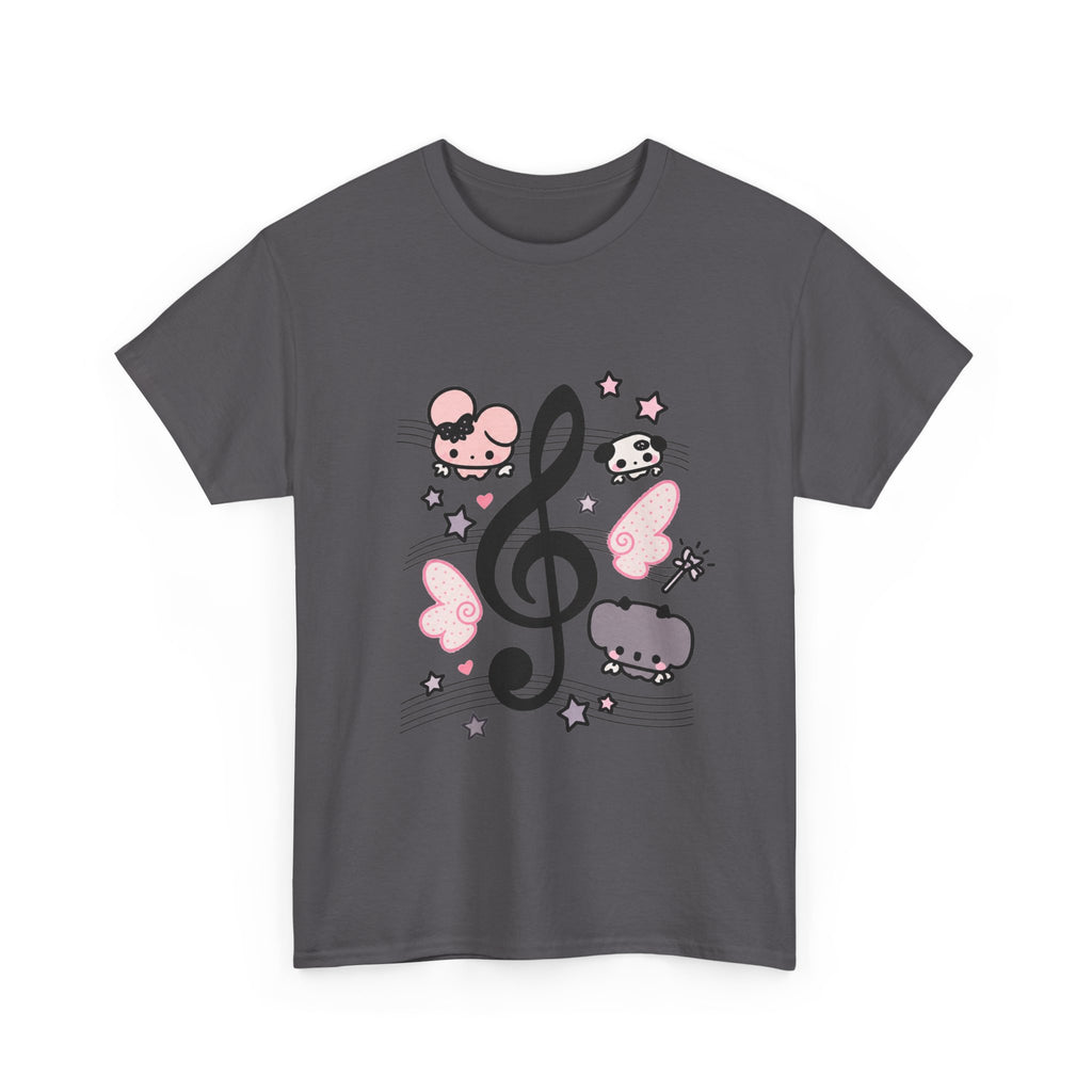 Cute Music Treble Clef Tee Kawaii Notes - 100% cotton