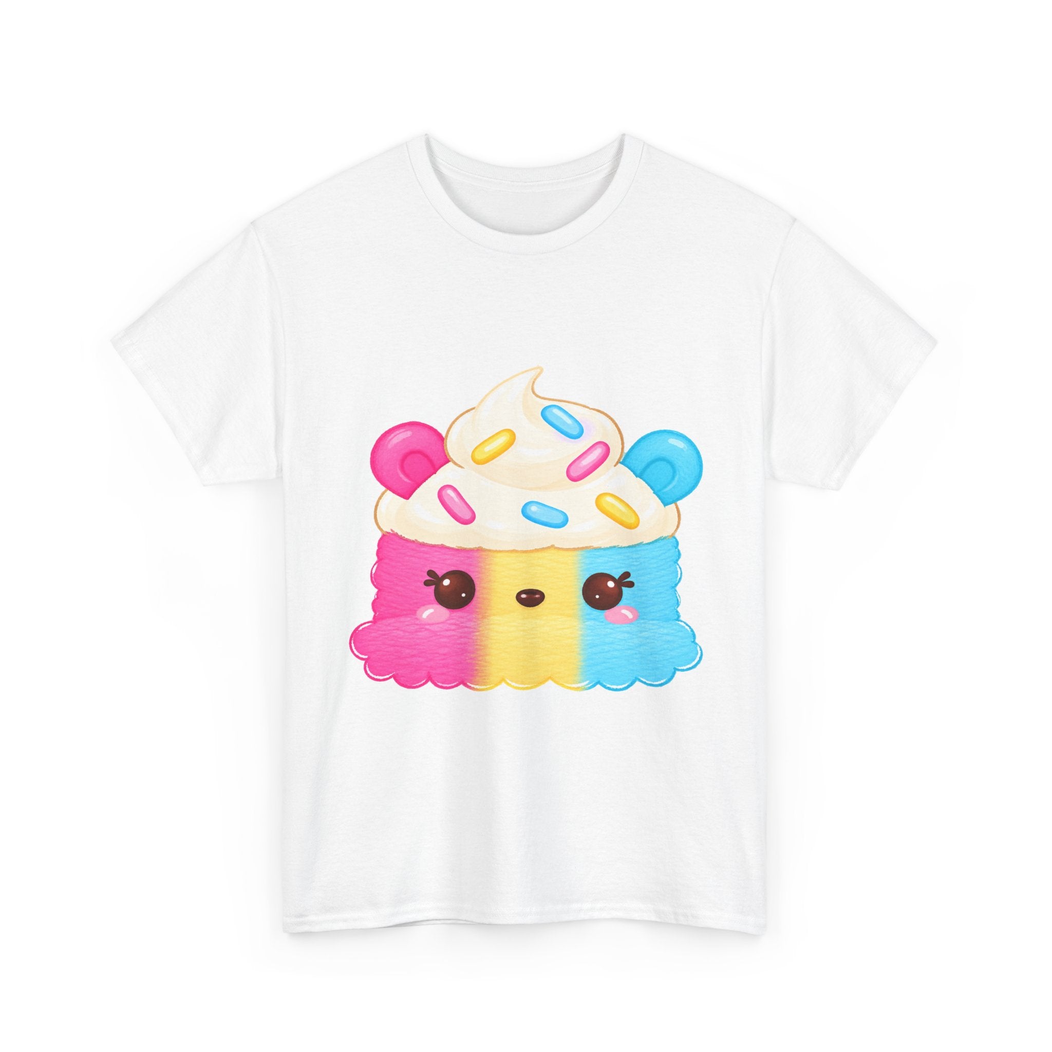 rainbow cotton candy dessert tee - 100% cotton