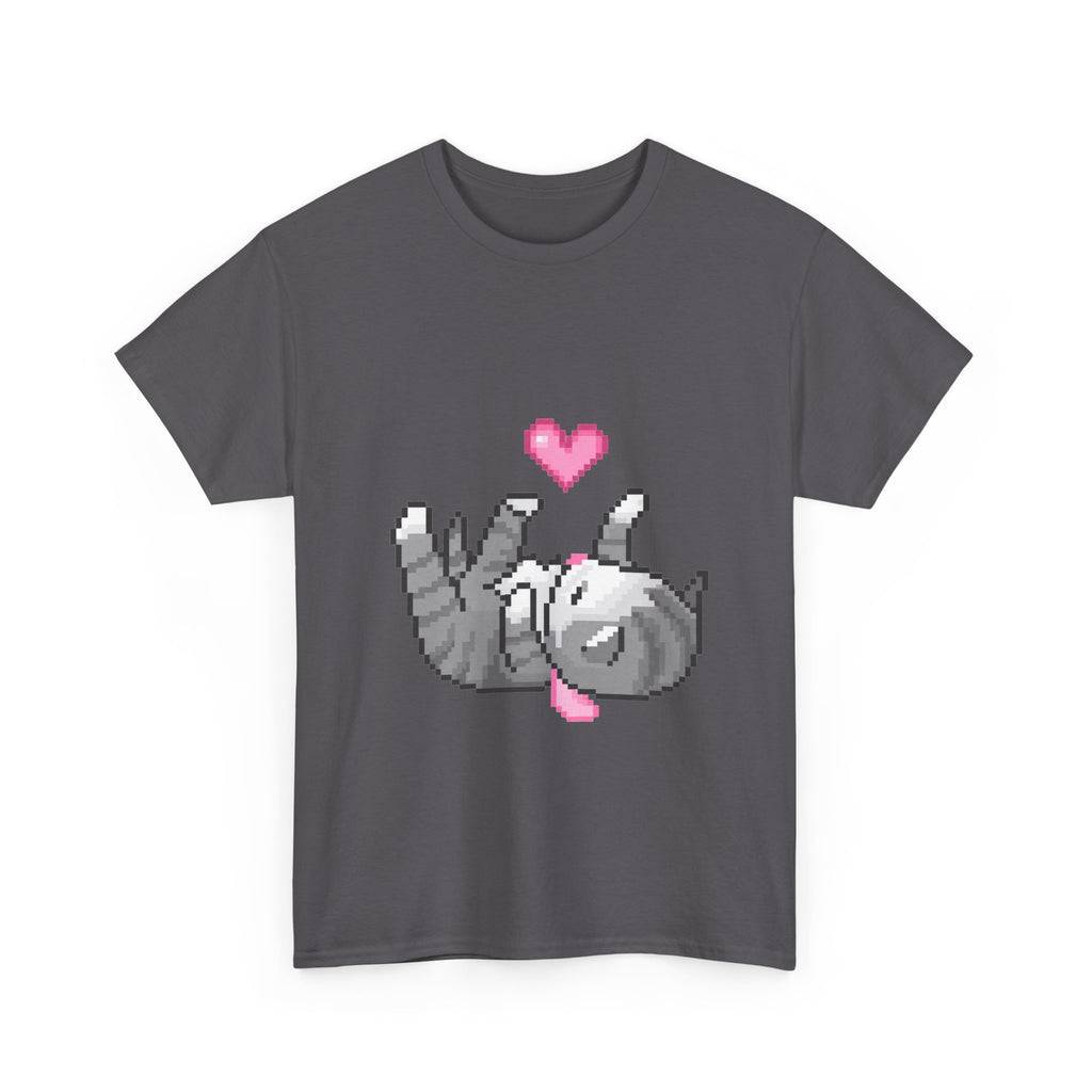 Pixel Cat Heart Tee - 100% cotton