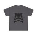 Cat Skull Crossbones Tee - 100% cotton