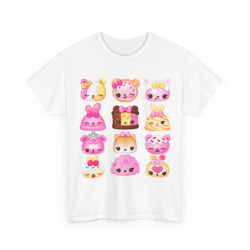 Kawaii Sweet Treats Tee - cute characters - 100% cotton