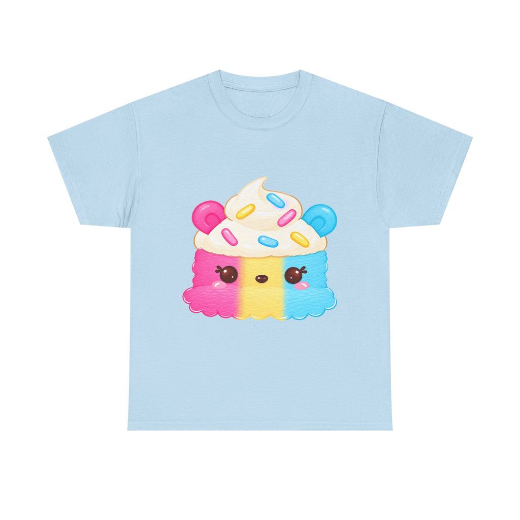 rainbow cotton candy dessert tee - 100% cotton