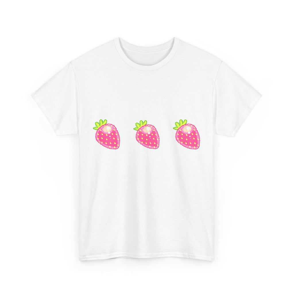 Strawberry pixel tee - 100% cotton :D