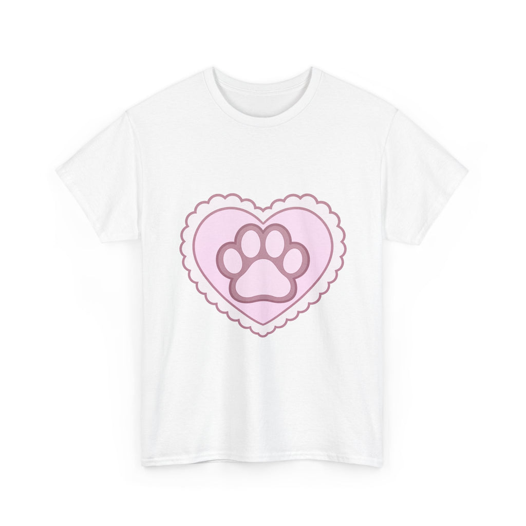 Pink Paw Heart Tee – 100% cotton -.-