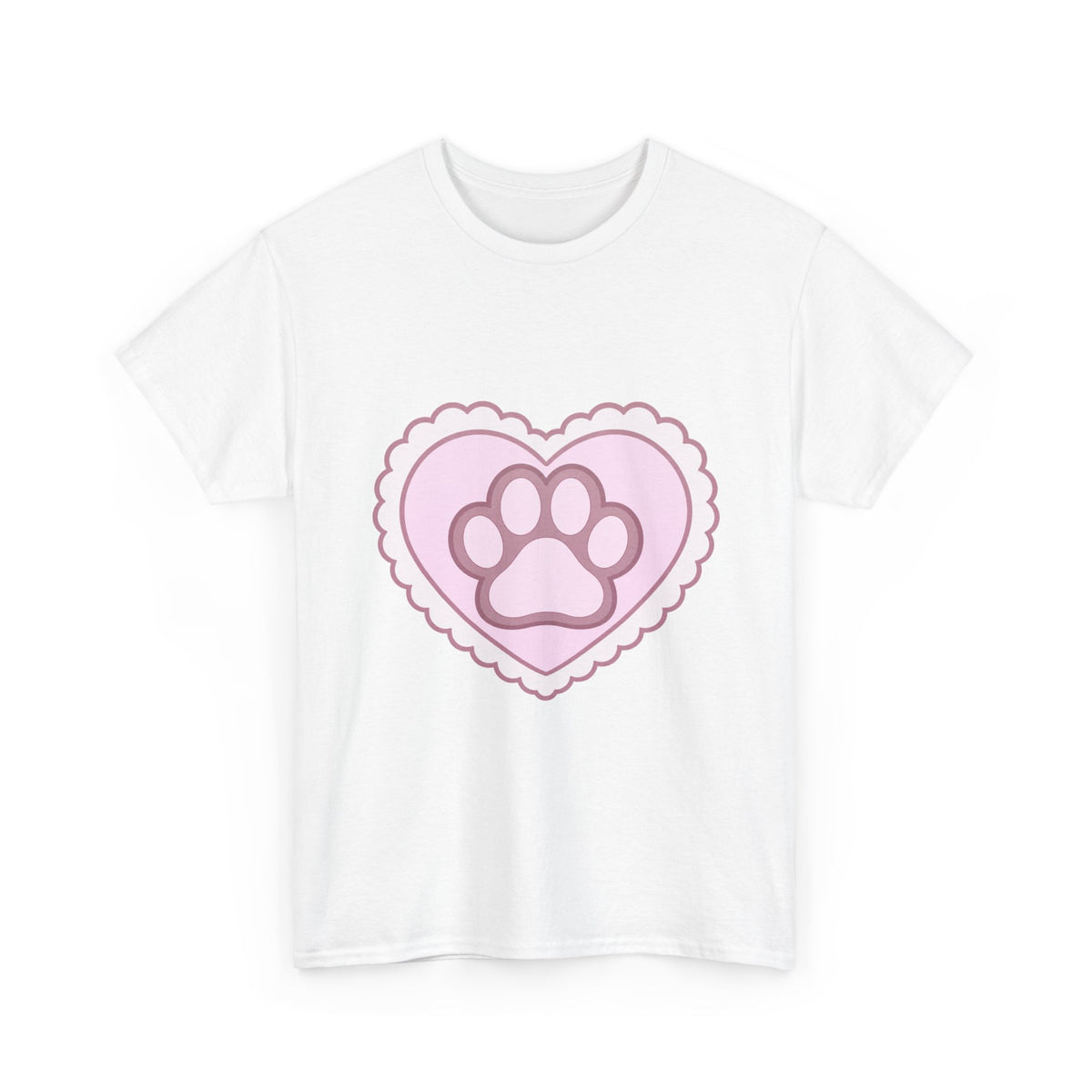 Pink Paw Heart Tee – 100% cotton -.-