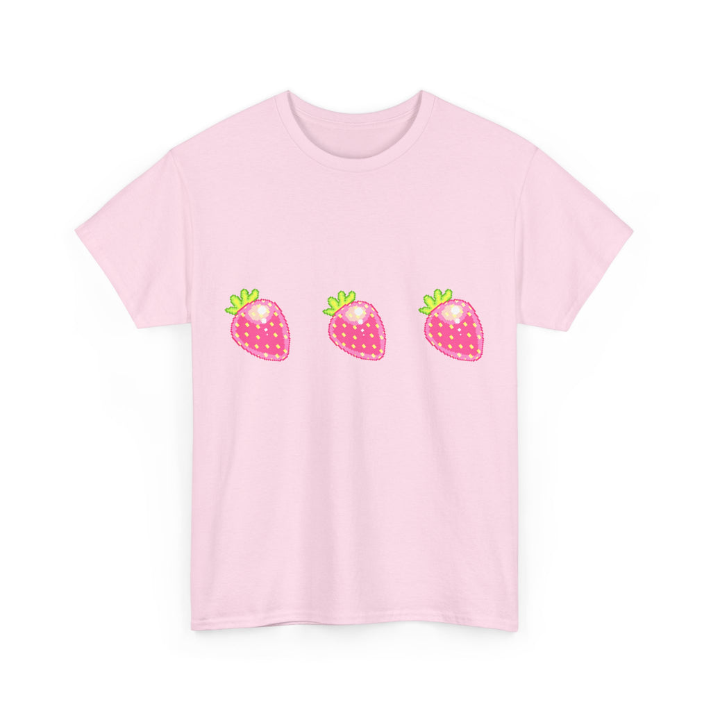 Strawberry pixel tee - 100% cotton :D